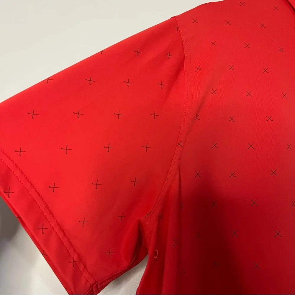 Nike DriFit Red Cross Golf Clubs Performance Polo XL